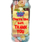 Simway Sweets 'You're The Best Thank You' Mix Sweet Gift Candy Jar - Choose Your Mix!