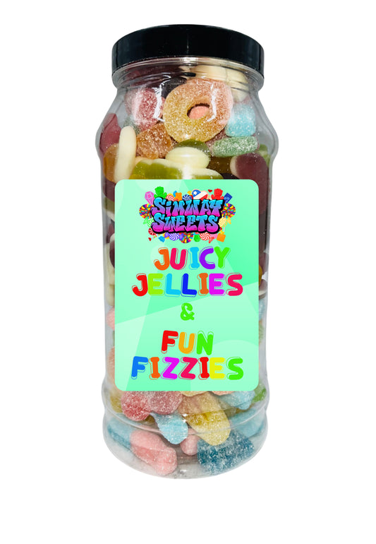 Simway Sweets Juicy Jellies & Fun Fizzies Sweet Gift Jar