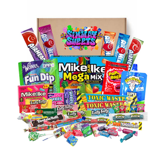 50 piece American Sweet Gift Box With Mike n Ike Mega Mix Theatre Box