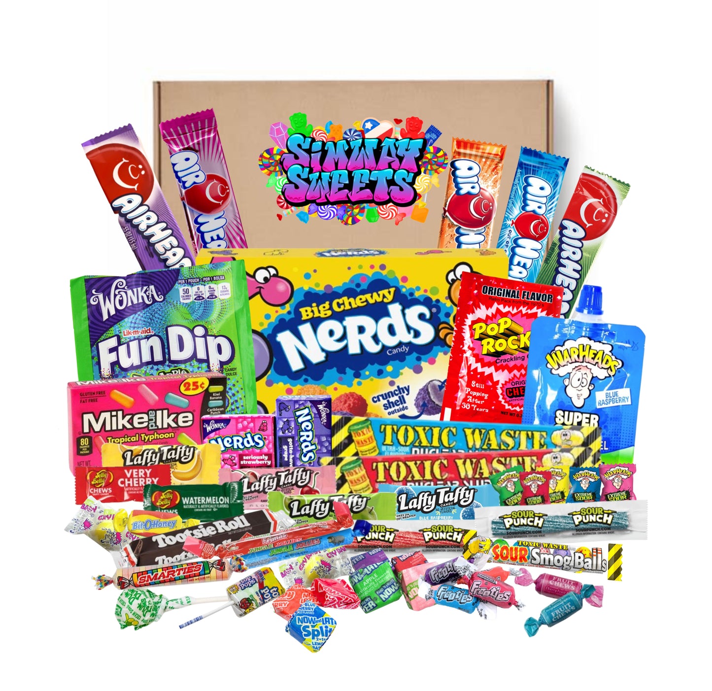 50 piece American Sweet Gift Box With Nerds Big Chewy Theatre Box