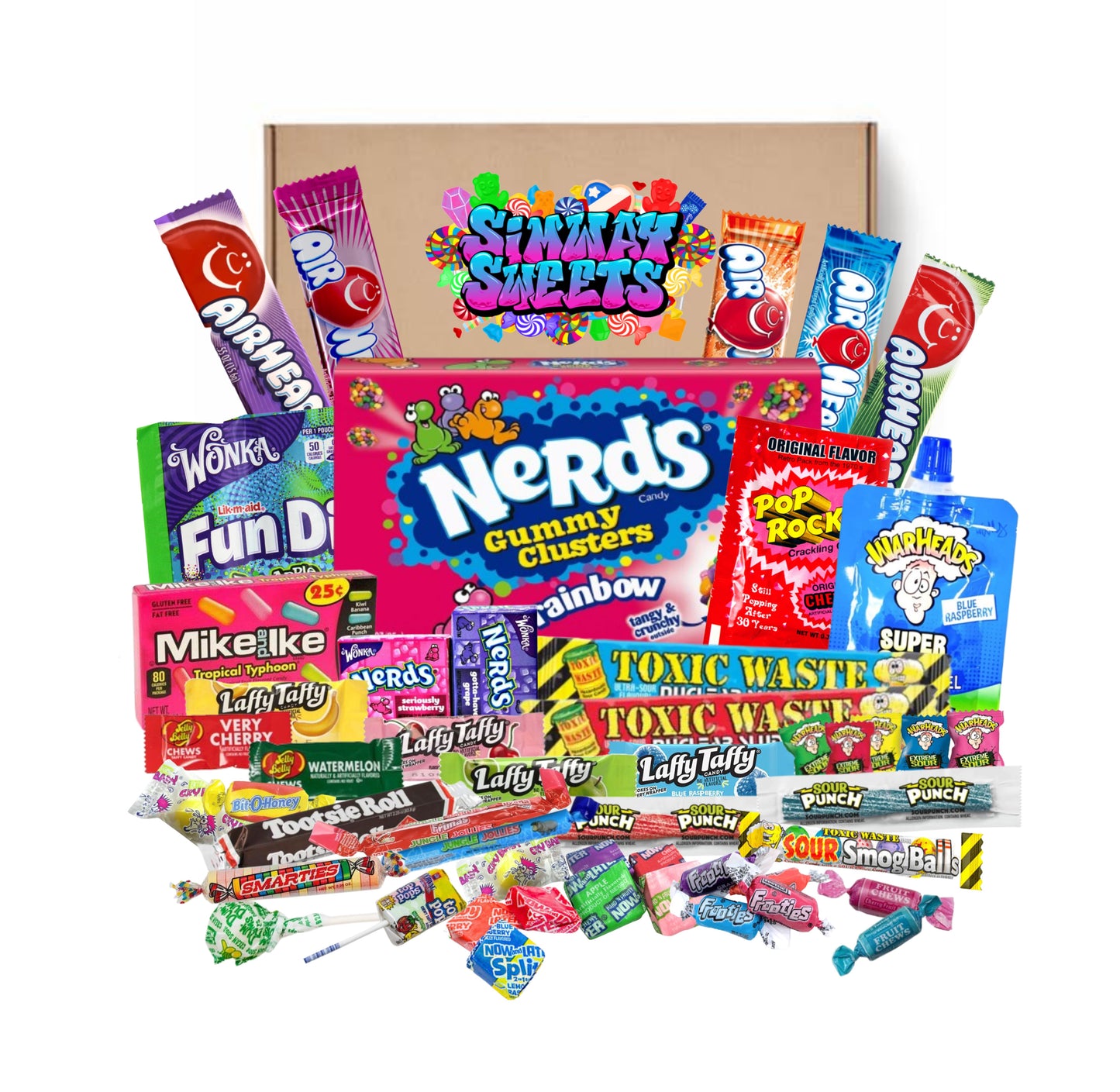 50 piece American Sweet Gift Box With Nerds Clusters Theatre Box