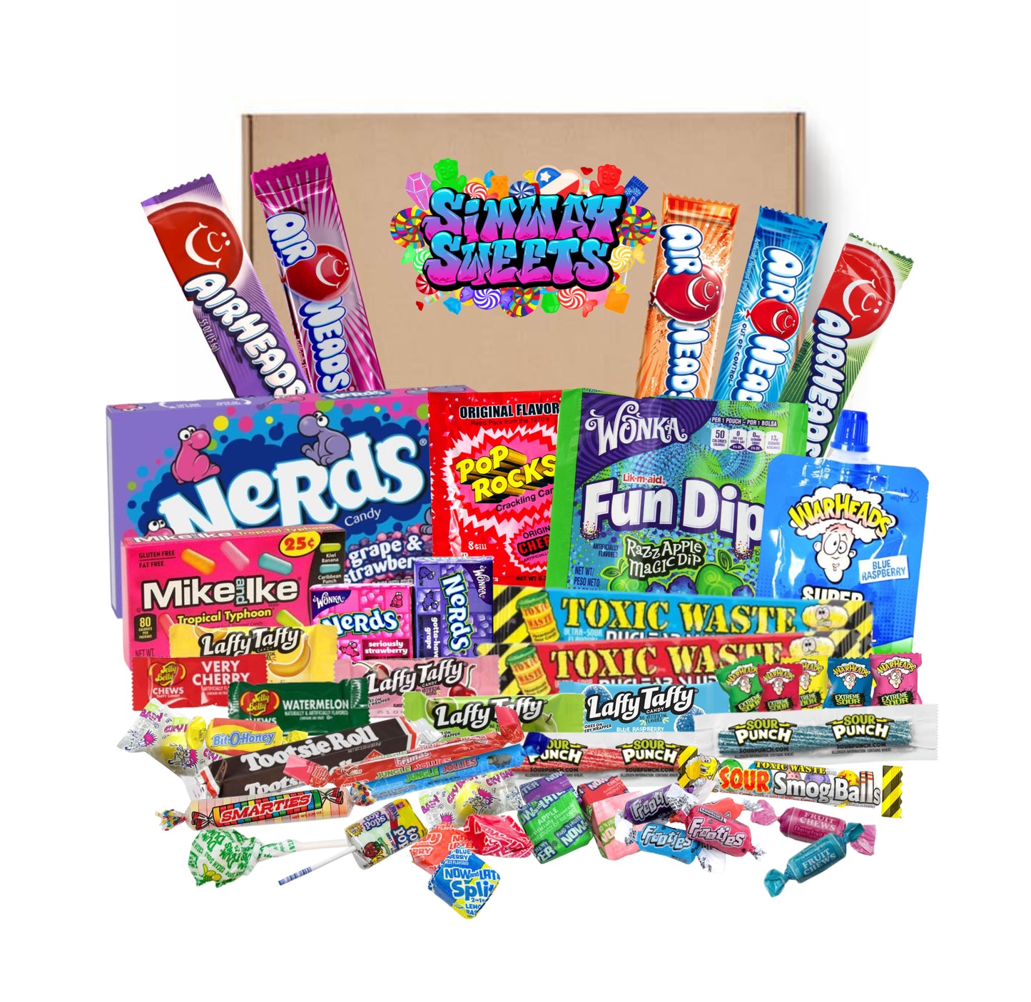 50 piece American Sweet Gift Box With Nerds Grape & Strawberry Theatre Box