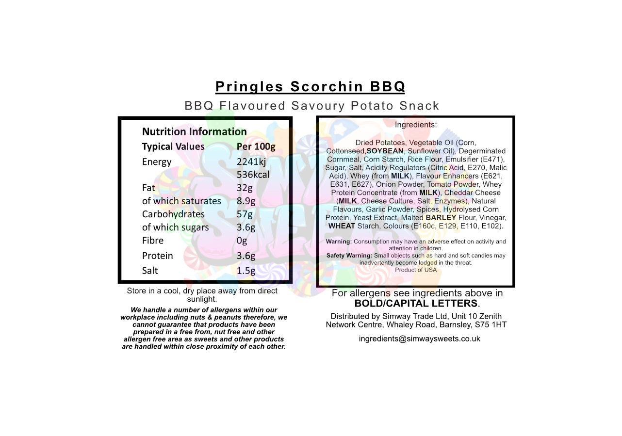 Pringles Scorchin' BBQ 158g