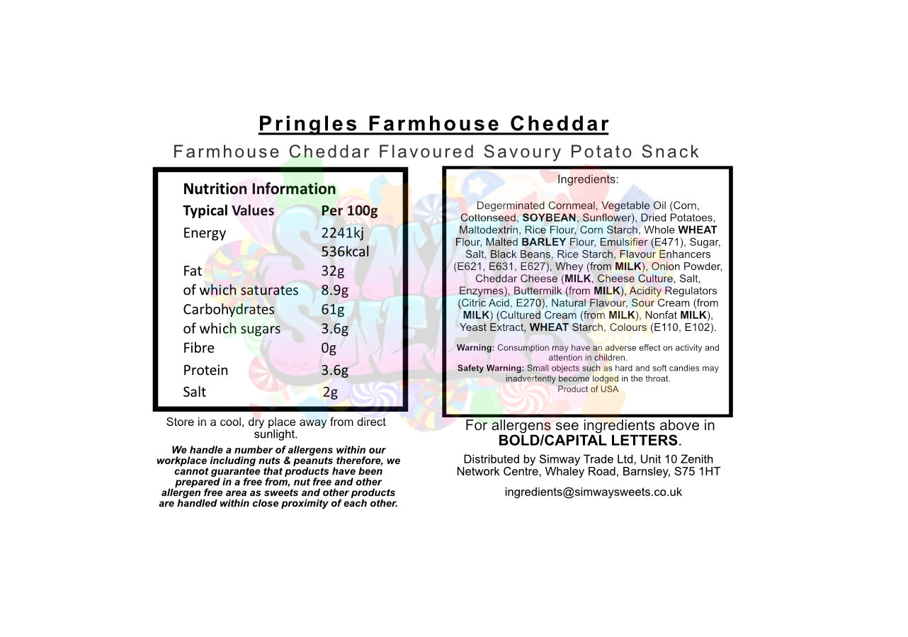 Pringles Farmhouse Cheddar 158g