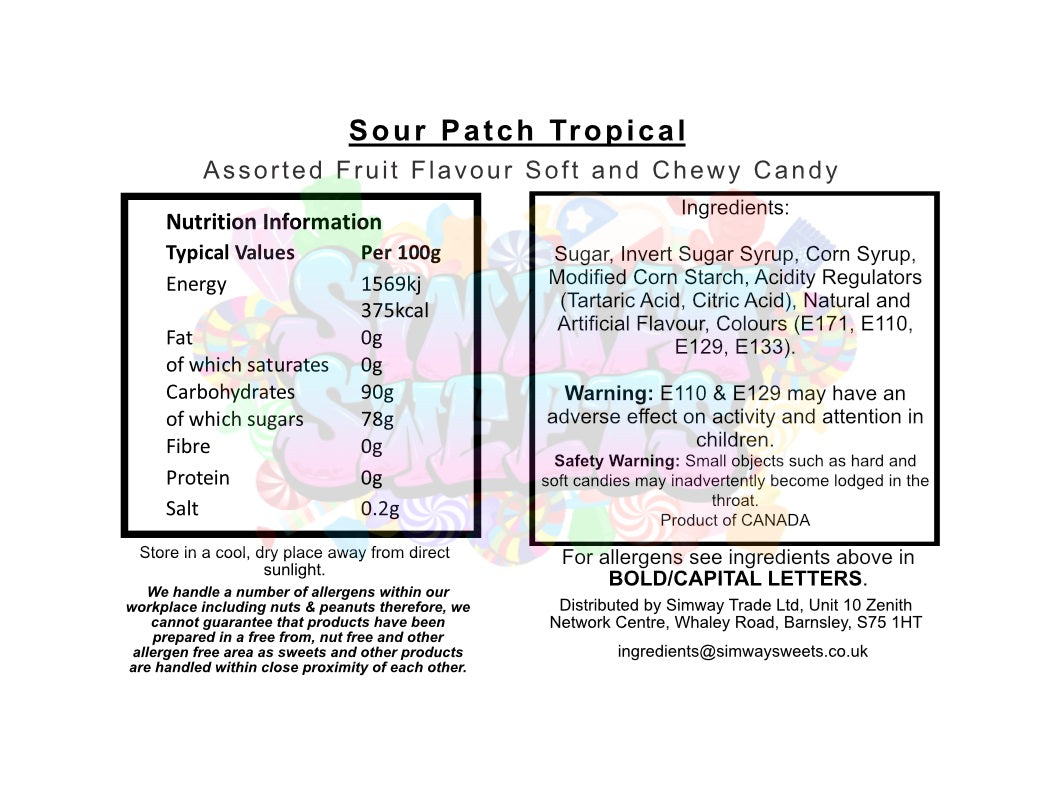 Sour Patch Tropical Theatre 99g