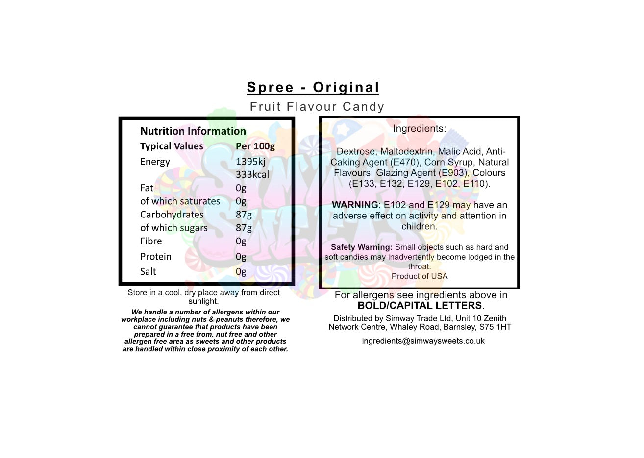 Original Spree Candy - 141g