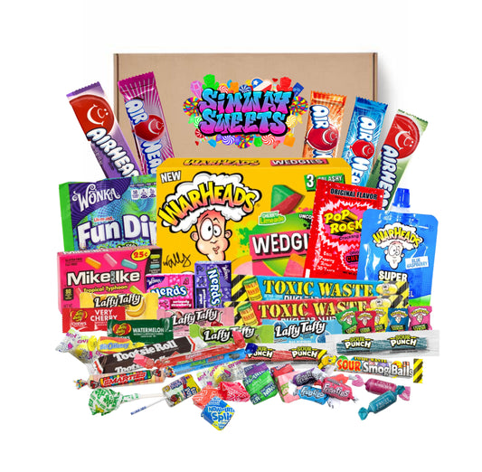 50 piece American Sweet Gift Box With Warheads Wedgies Theatre Box