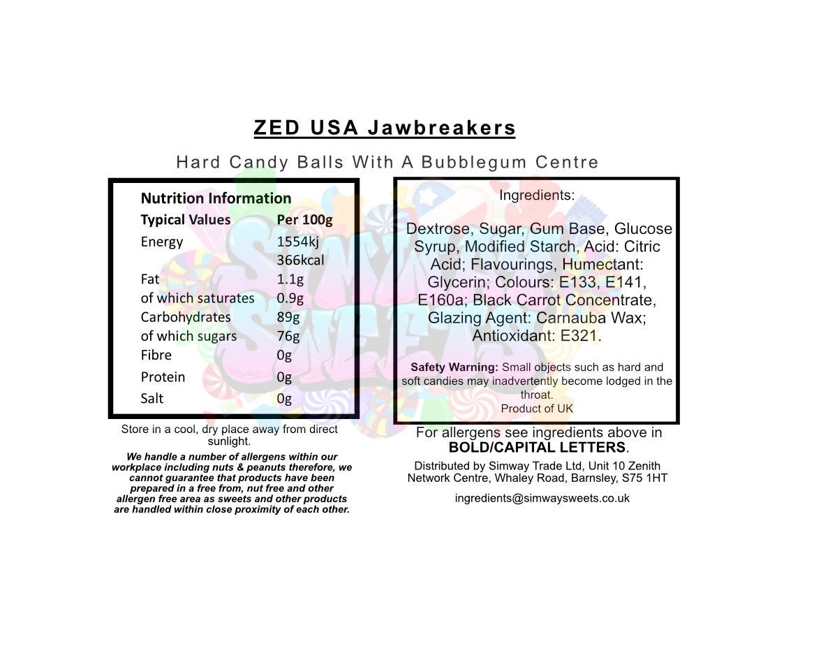 Zed Candy USA Jawbreaker Theatre Box 140g