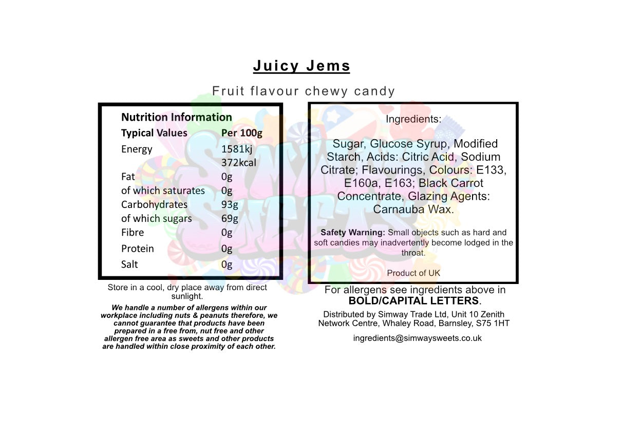 Zed Candy Juicy Jems Theatre Box 140g