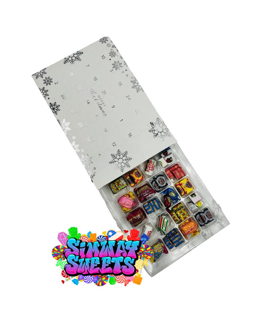 Simway Sweets Christmas Advent Calendar Retro Sweets Selection 2024 Xmas Countdown