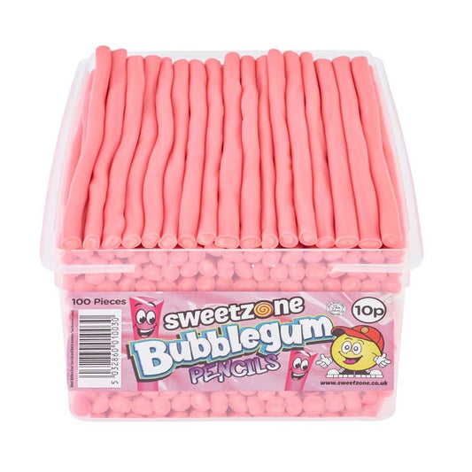 Bubblegum Pencils Tub 100 x Pieces