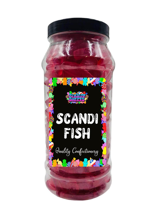 Cherry Fish Gummy Sweets Jelly Retro Sweets Gift Jar - 815g