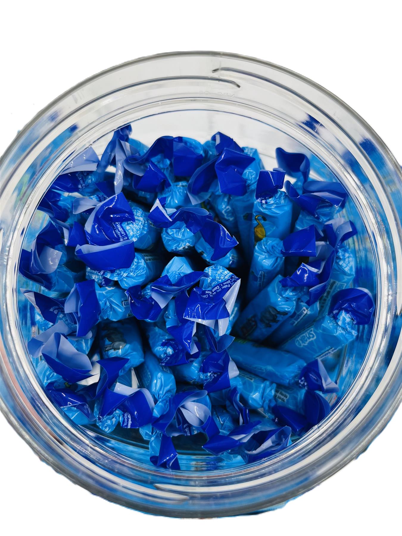 Simway Sweets Jar 530g - Jungle Jollies Blue Raspberry Flavour - Individually Wrapped American Sweets - Approximately 48 Pieces