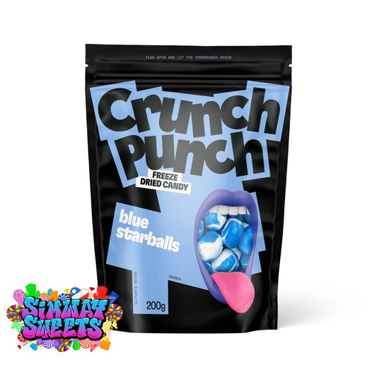 Freeze Dried Candy Crunch Punch Blue Starballs - 200g