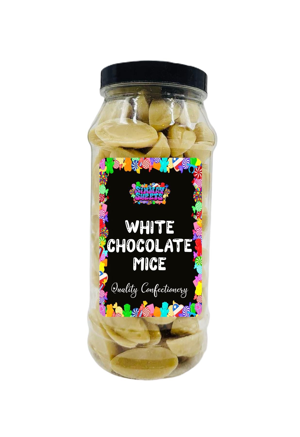 White Chocolate Mice Retro Sweets Gift Jar - 670g