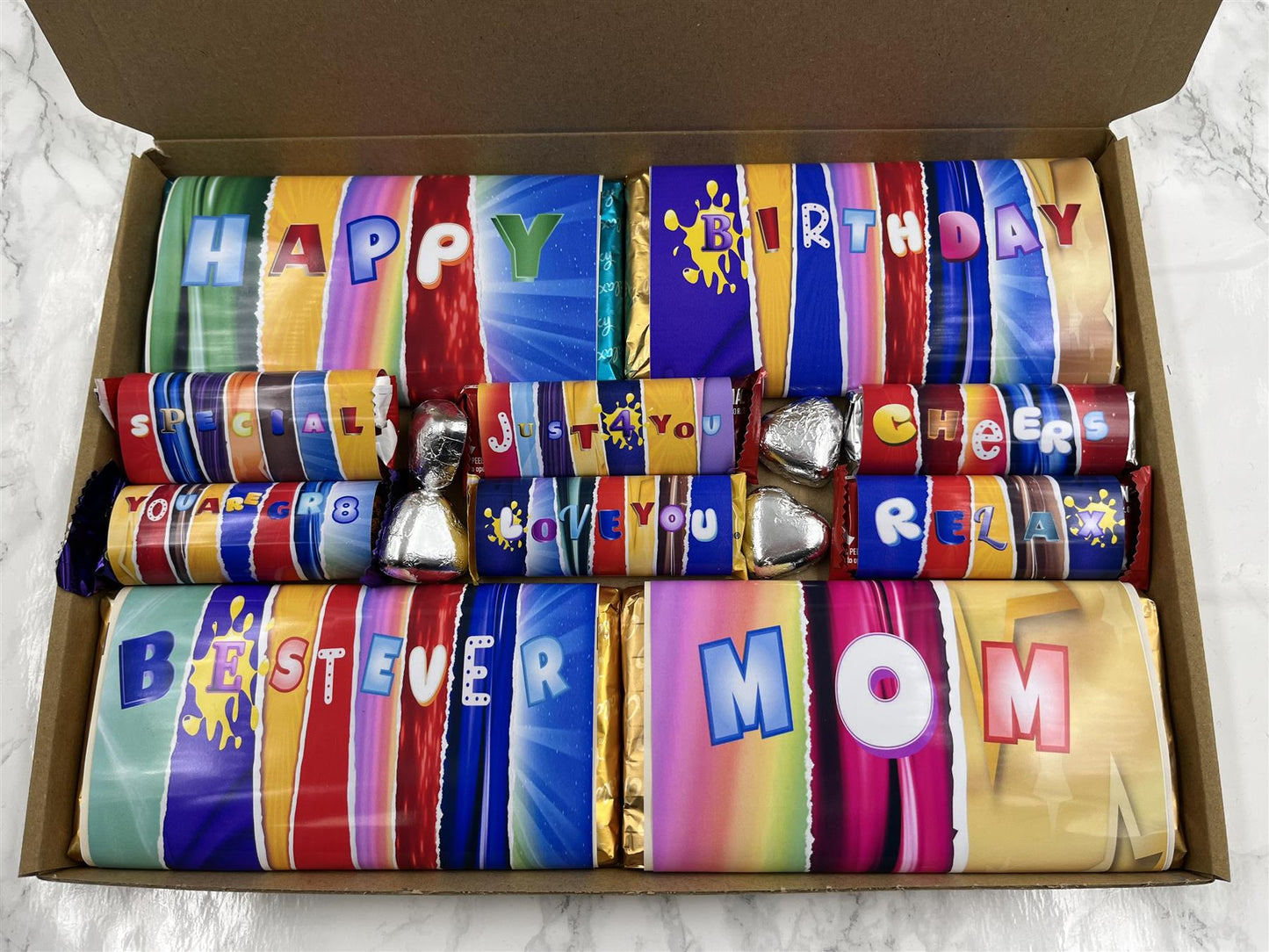 Fun Novelty Birthday Chocolate Wrapper Gift Box - Mom