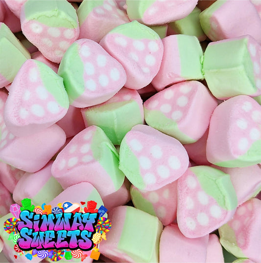 Strawberry Shaped Vanilla Mallows