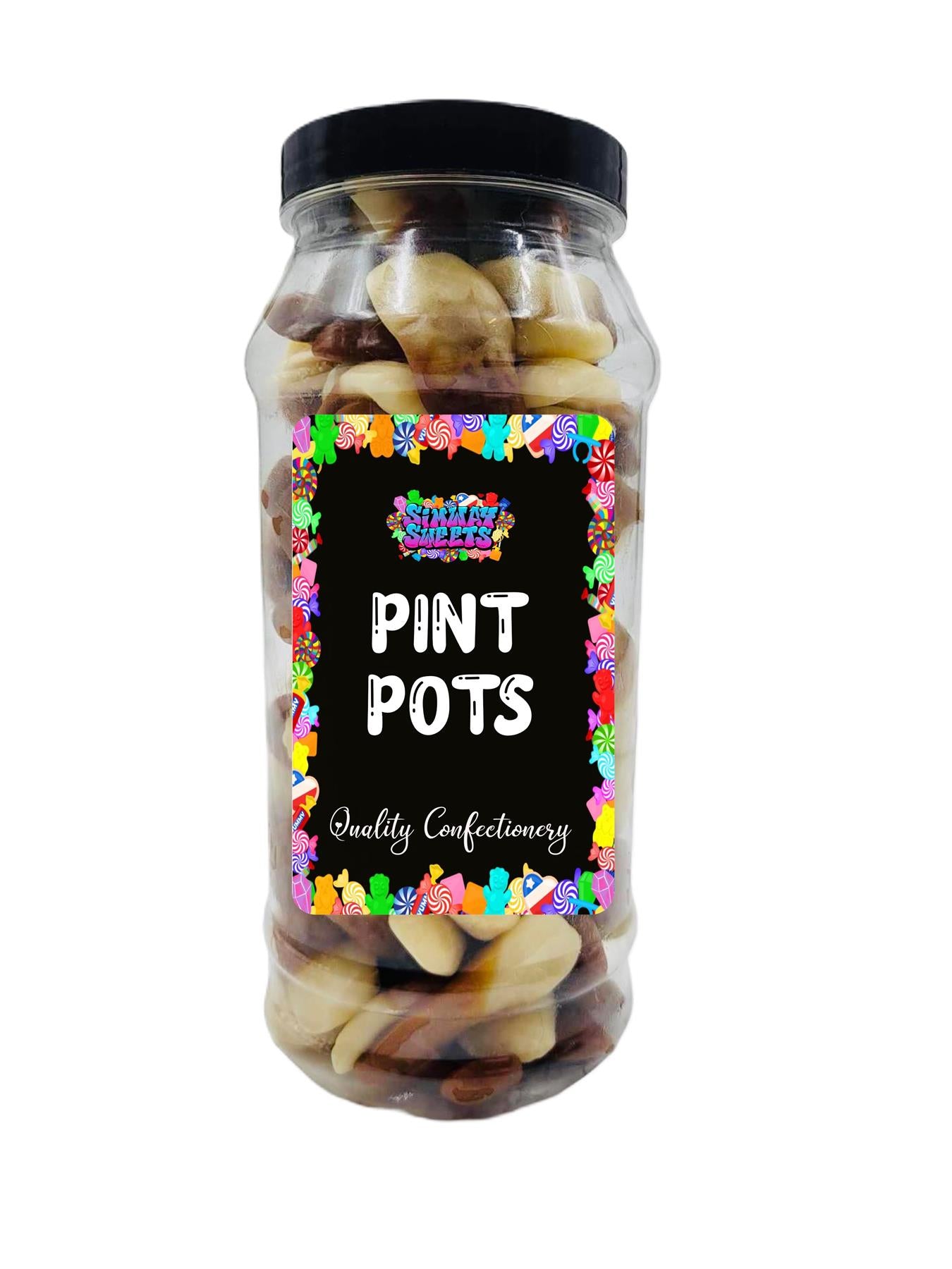 Pint Pots Jelly Gummy Retro Sweets Gift Jar - 710g