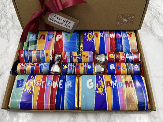 Fun Novelty Birthday Chocolate Wrapper Gift Box - Grandma