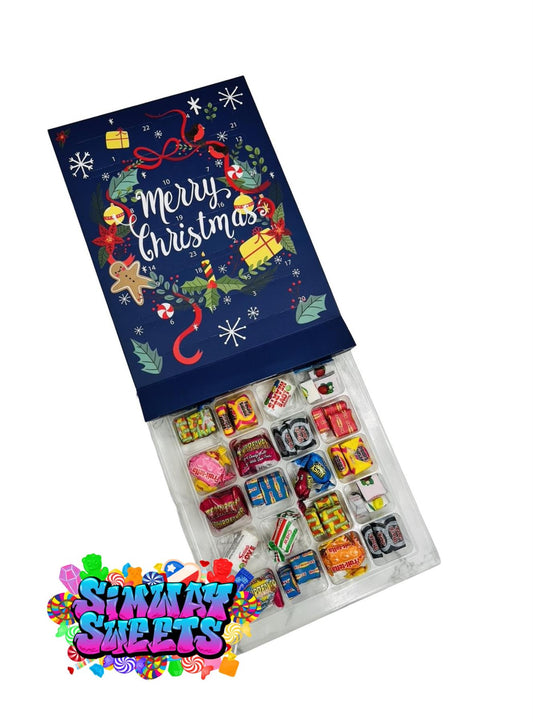 Simway Sweets Christmas Advent Calendar Retro Sweets Selection 2024 Xmas Countdown