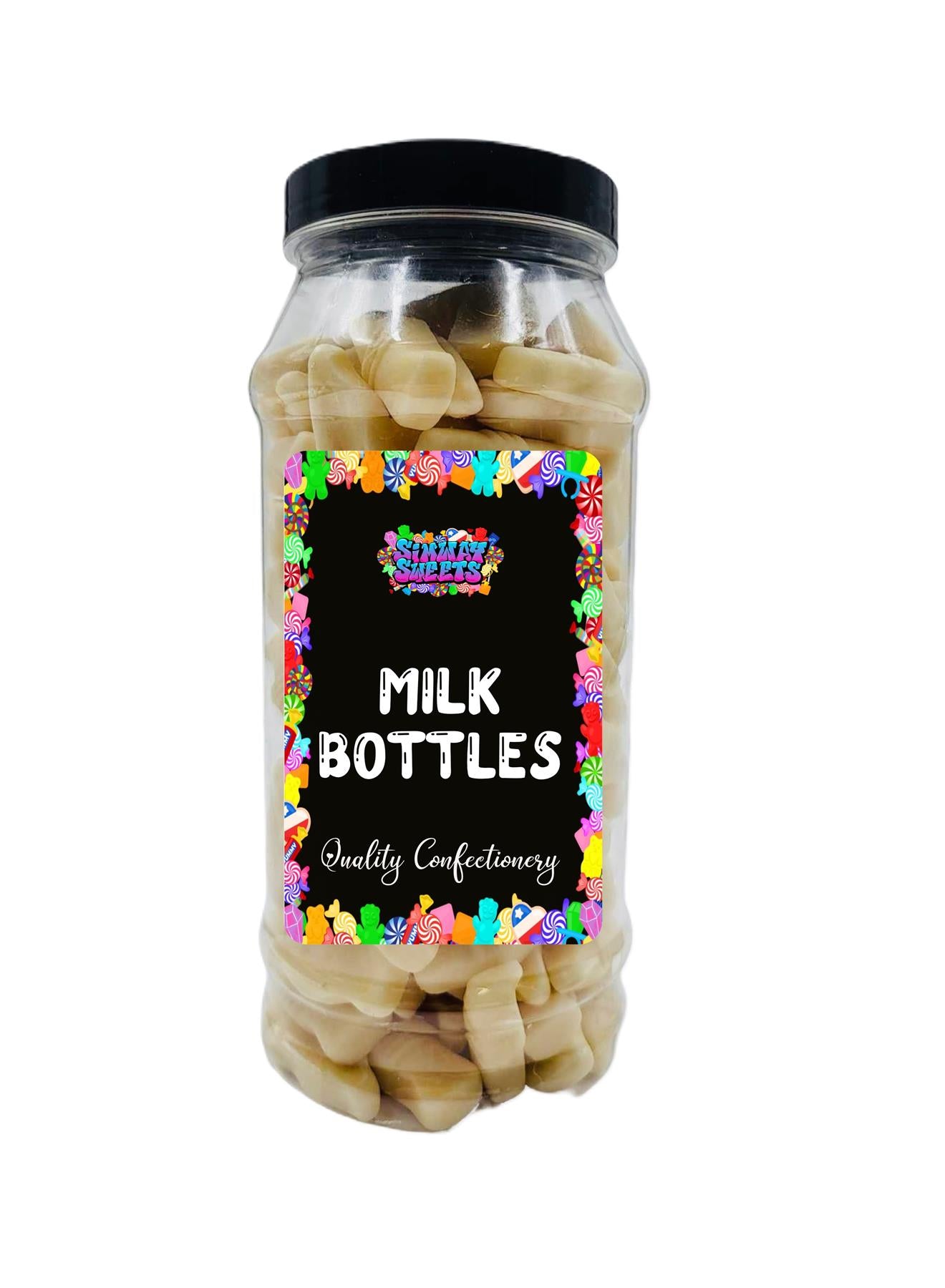 Milk Bottles (Non Dusted) Retro Sweets Gift Jar - 535g