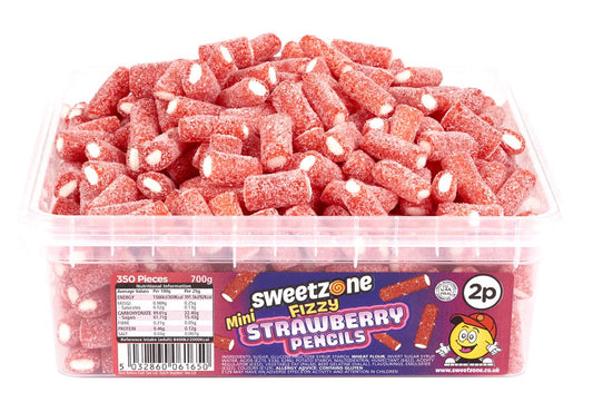 Fizzy Strawberry Pencils 700g Tub