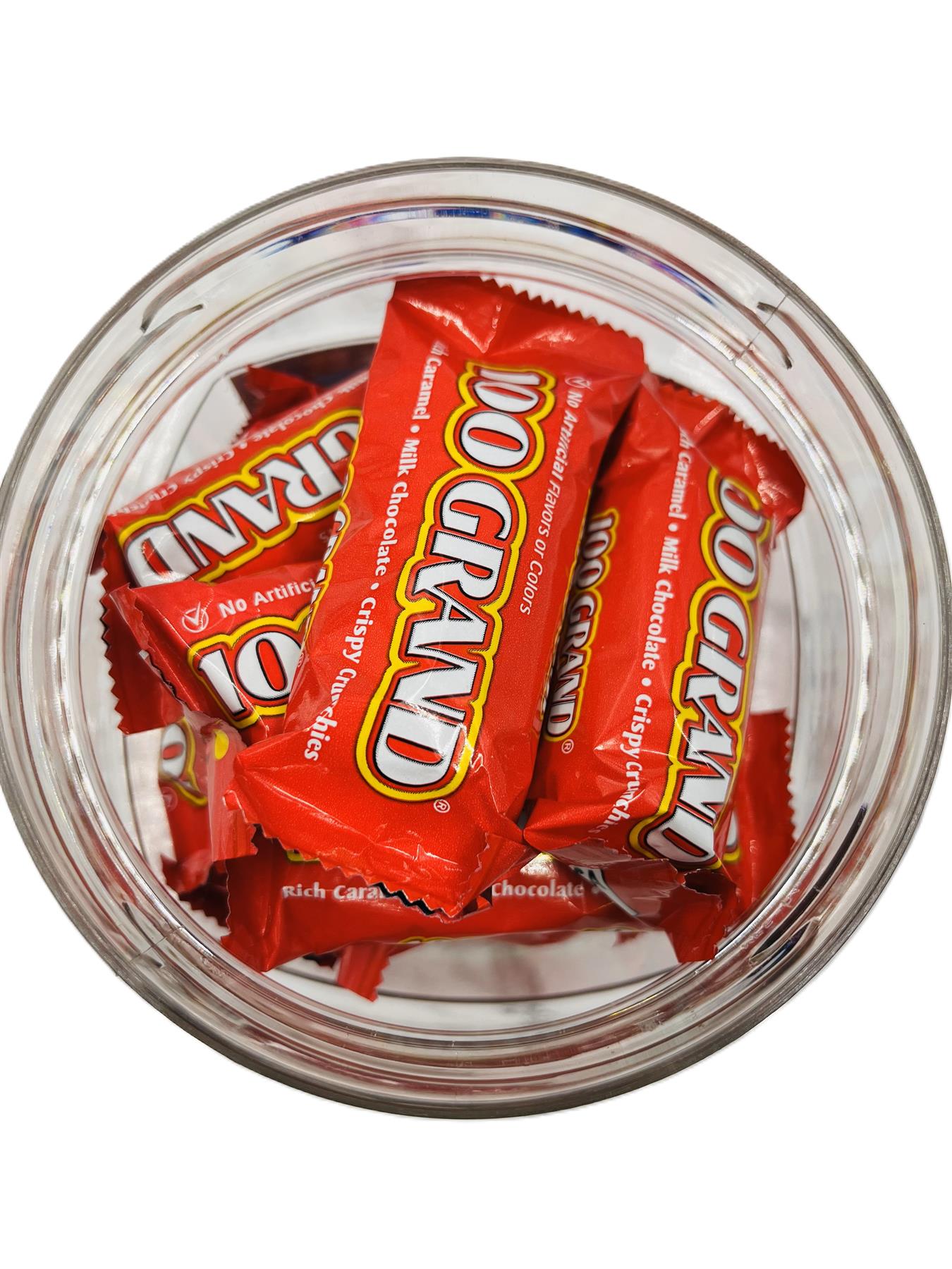 Simway Sweets Jar 555g - 100 Grand Fun Size Chocolates - Individually Wrapped American Chocolate - Approximately 20 Pieces