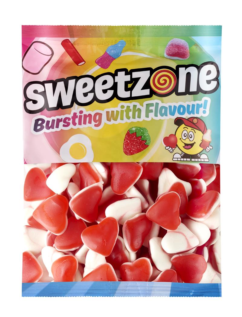 Strawberry & Cream Hearts 1kg Bag