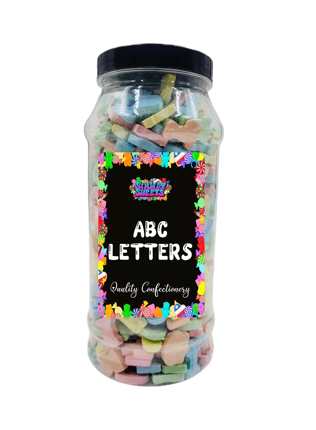 ABC Letters Chalky Alphabet Sweets Gift Jar - 670g