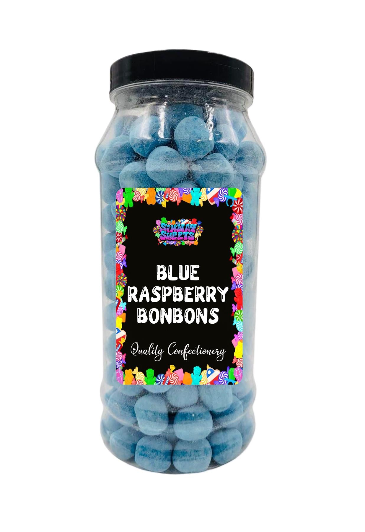 Blue Raspberry Flavour BonBons Retro Sweets Bon Bons Gift Jar - 740g