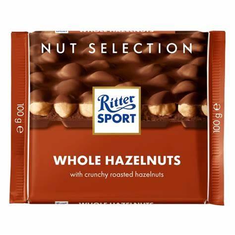 Ritter Sport Whole Hazelnut & Milk Chocolate 100g