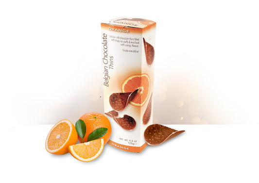 Belgian Chocolate Thins - Orange - 125g