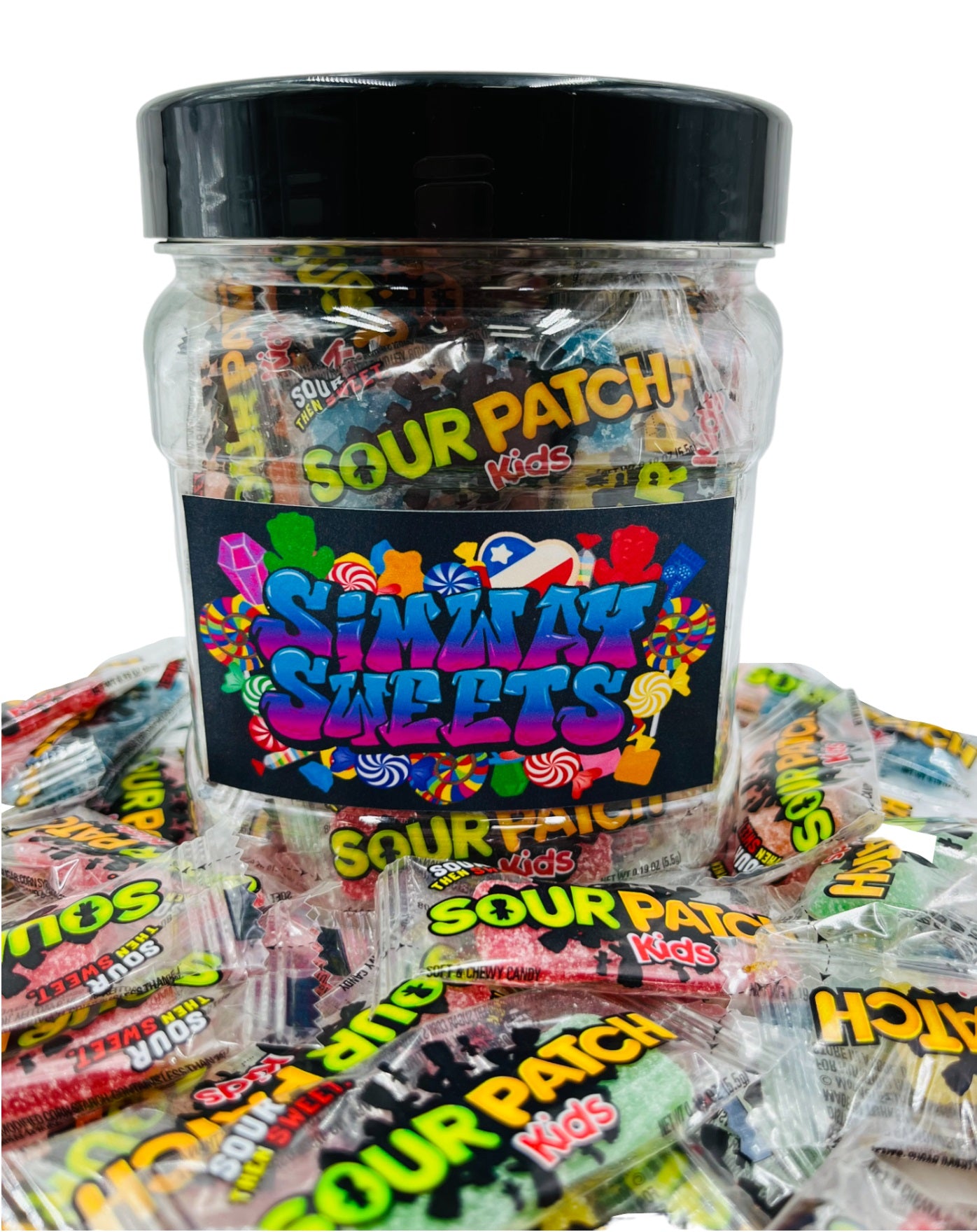 Simway Sweets Jar 520g - Individually Wrapped Sour Patch Kids Sweets