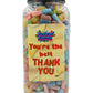 Simway Sweets 'You're The Best Thank You' Mix Sweet Gift Huge Mega 3KG Candy Jar - Choose Your Mix!