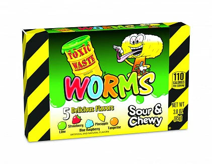 Toxic Waste Sour Worms Theatre 85g