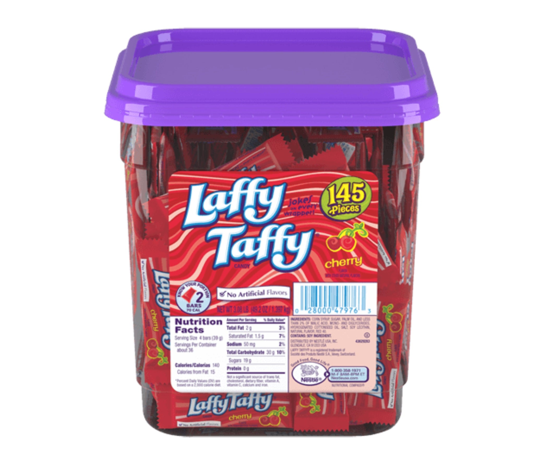 Laffy Taffy Cherry Mini’s 145 Pieces Tub Simway Sweets