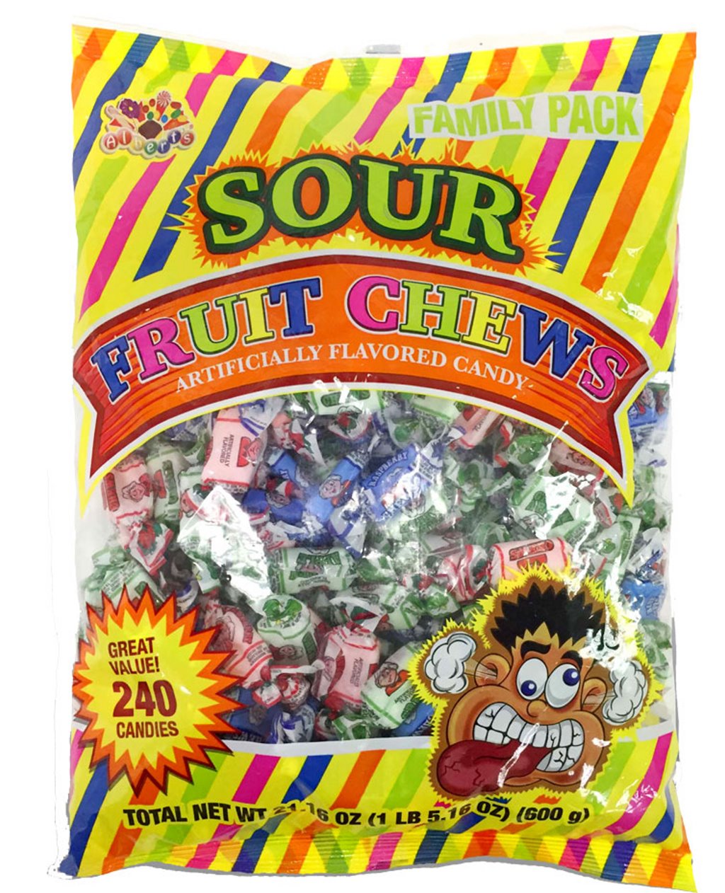 Alberts Chews - Sour (240 Pieces)